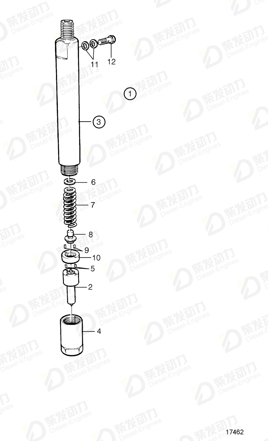 volvo penta Injector 3803273 Drawing volvo penta Injector 3803273 Drawing